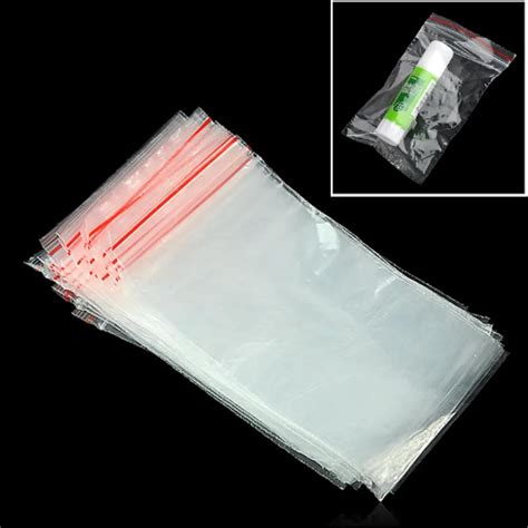 Business And Industrial 100pcspack Clear Ziplock Zipped Lock Reclosable
