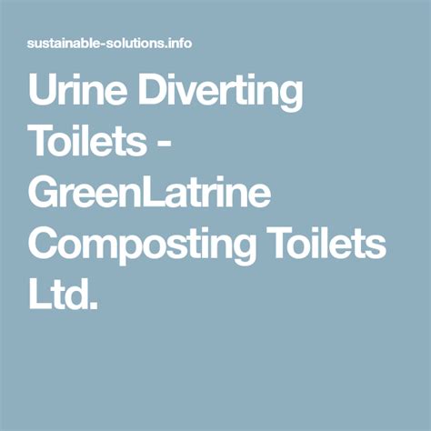 Building a urine diverting toilet for my rv, using a bucket. Urine Diverting Toilets - GreenLatrine Composting Toilets Ltd. | Composting toilets, Urinal, Compost