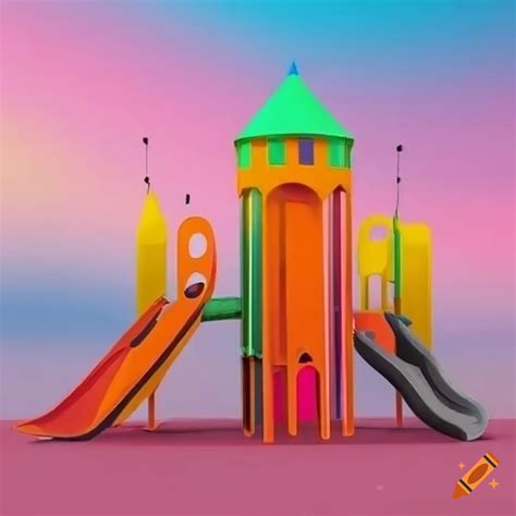 Colorful Surrealistic Playground On Craiyon