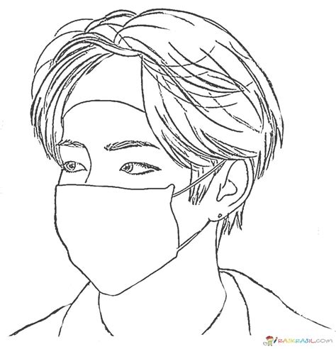 Jungkook Coloring Pages Coloring Home