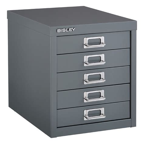 26.5h x 16w x 15.75d. Drawer Cabinet - Bisley Graphite 5-Drawer Cabinet | The ...