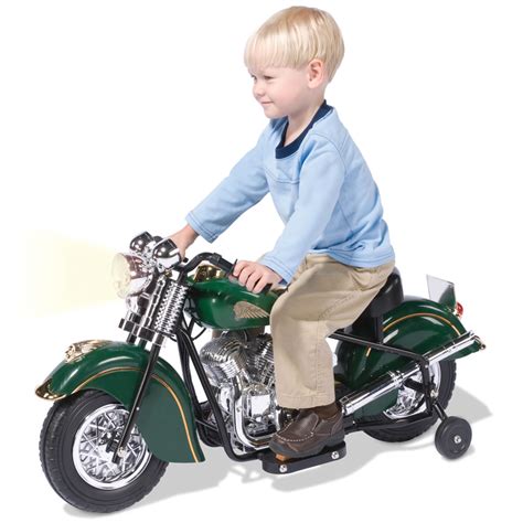 The Childrens Electric 1948 Indian Motorcycle Hammacher Schlemmer