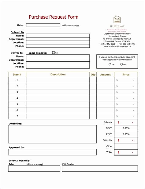 10 Purchase Request Form Template Excel Excel Templates Images And
