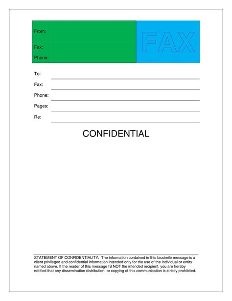 10 Printable Fax Cover Sheet Templates Templatelab