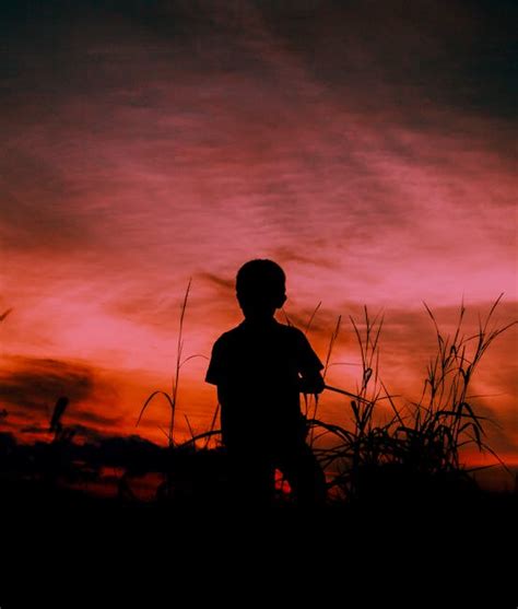 Free Stock Photo Of Boy Sunset