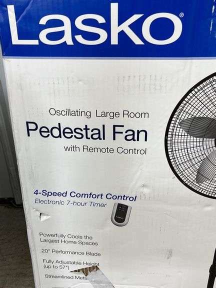 Lasko Pedestal Fan In Box Earls Auction Company