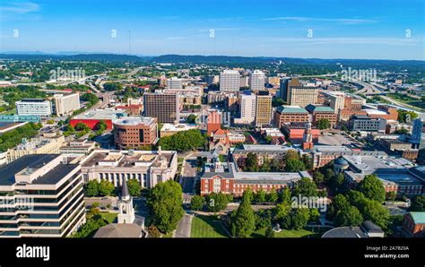 Downtown Knoxville Tennessee Tn Skyline Aerial Stock Photo Alamy