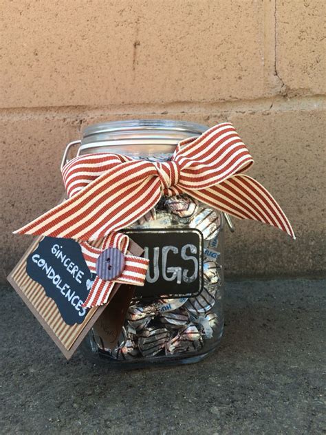 This funeral directors favorite gift ever was a leg/foot massage stool that i could use after endless. Condolence gift: jar of hugs | Sympathy gifts, Grieving ...