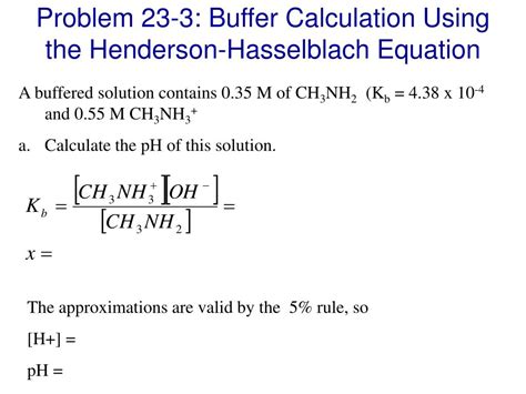 Ppt Buffers And The Henderson Hasselbalch Equation Powerpoint Images