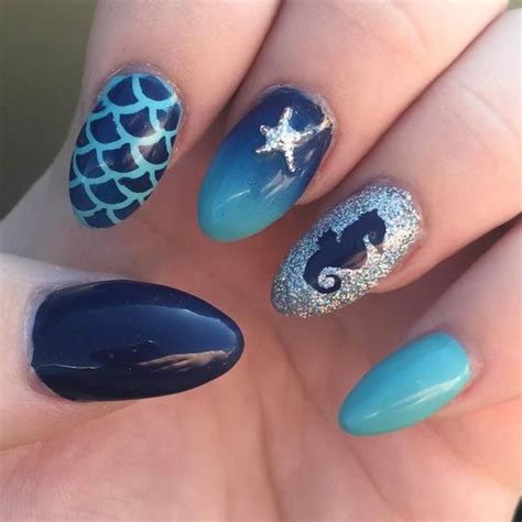 Best 50 Mermaid Acrylic Nails On Trend This Year Fashionre