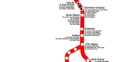 Red Line Mbta Map Red Line Boston Map United States Of America