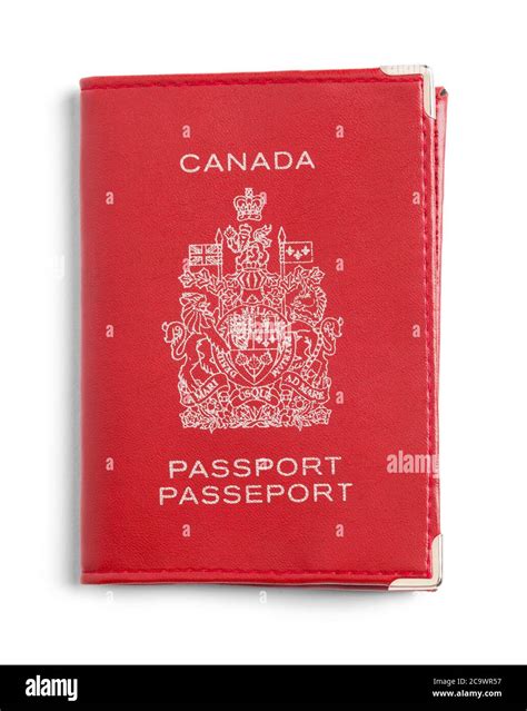Red Canadian Passport Isolated On White Background Stock Photo Alamy