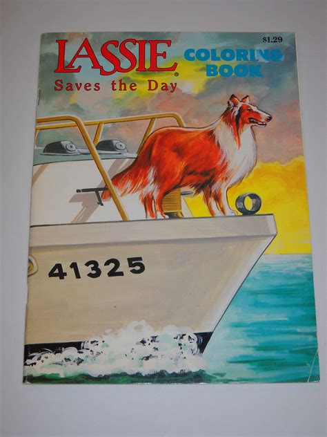 Lassie Coloring Book Set 4 Book Set Lassie Saves The Day Lassie Finds A Home Lassie In The