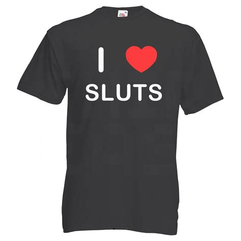 I Love Heart Sluts Quality Cotton Printed T Shirt Etsy 日本
