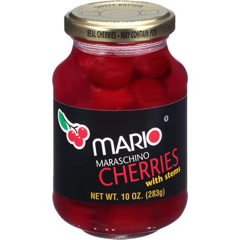 Maraschino Cherries Wstem 10oz Jar