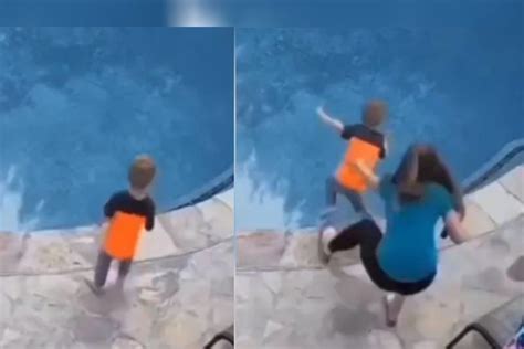 स्विमिंग पूल में कूदा बच्चा ऐन वक्त पर मां ने बचाई जान Mothers Day