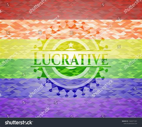 Lucrative Lgbt Colors Emblem Royalty Free Stock Vector 1340371331