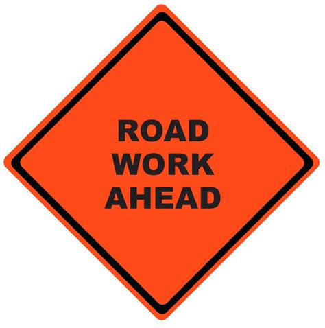 Safety Products Inc Road Work Ahead Roll Up Work Zone Signs