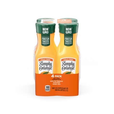 Simply Orange Pulp Free Orange Juice Bottles Fl Oz Fred Meyer