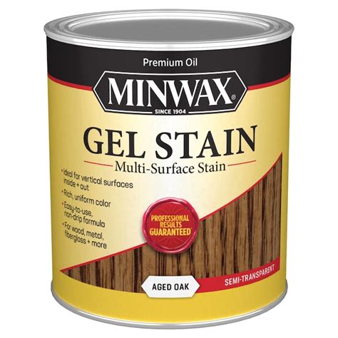 Minwax Gel Stain Oil-Based Aged Oak Semi-Transparent Interior Stain (1 