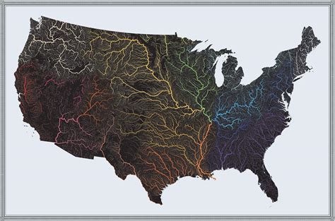 Us Hydrological Map Map Of United States Rivers And Basins