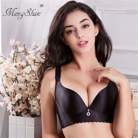 Full Cup Big Chest Small Large And Thin Bra Woman Five Breasted Smooth Traceless Steel Ring
