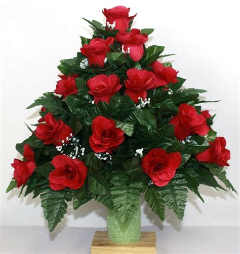Reliant ribbon offers decorative ribbons, bows & trims at very reasonable rates for use in the floral, craft, holiday, packaging and apparel industries. XL Fall Burgundy Roses Sympathy Artificial Silk Flower ...
