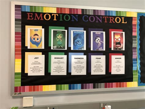 Emotions Control Bulletin Board Inside Out High School Bulletin