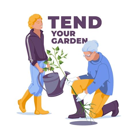 La Abuela Está Haciendo Jardinería Con Su Nieto Aislado Sobre Fondo