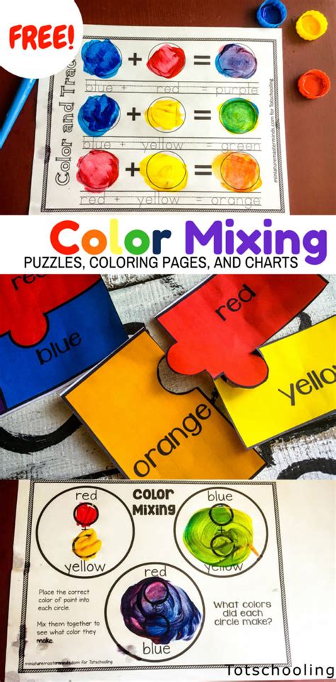 Color Mixing Activity Pack Totschooling Toddler Preschool