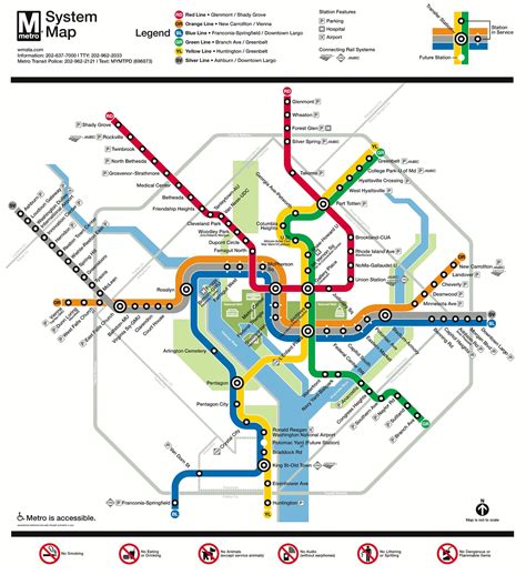Transit Maps Official Map Washington Dc Metrorail With Silver Line 2022