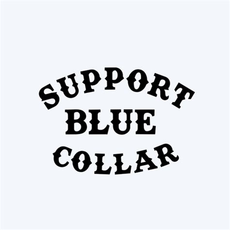 Support Blue Collar Car Decal Etsy