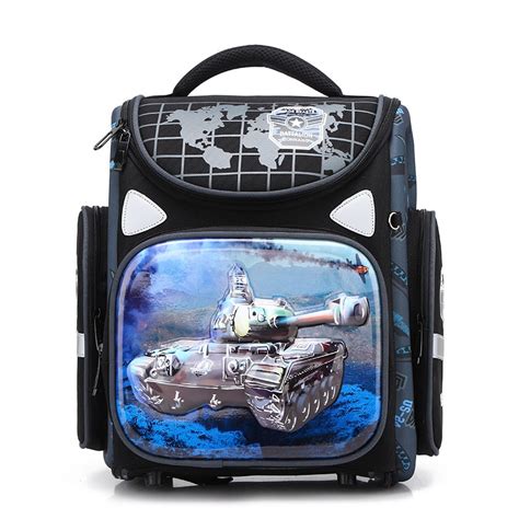 Orthopedic Backpack For Boys Racing Cars Satchel Children School Bags