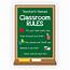 Classroom Rules Poster With Custom Teacher Name And  Glossy