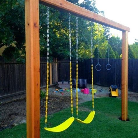 Diy Wooden Swing Frame Swing Set Old To New With Paint Garden