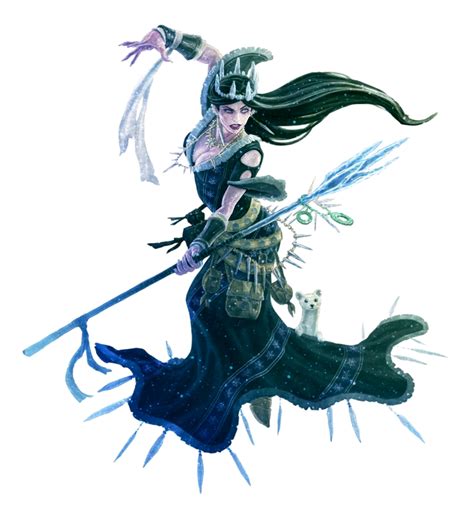 Female Human Winter Witch Pathfinder Pfrpg Dnd Dandd 35 5e 5th Ed D20