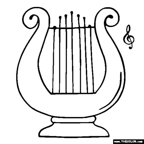 Harp Free Coloring Pages