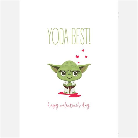 Yoda Best Valentines Day Happy Valentines Day Etsy
