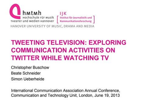 Buschow Schneider And Ueberheide Tweeting Television Exploring