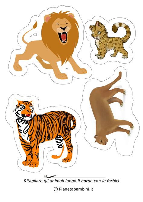 10 disegni di animali da colorare, elaborare, ritagliare. Disegni di Animali da Ritagliare e Incollare per Bambini ...