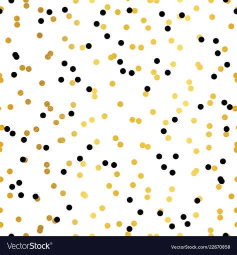 Black And Gold Confetti Dots Seamless Pattern Vector Image