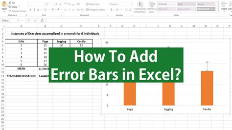 How To Add Error Bars In Excel My Chart Guide