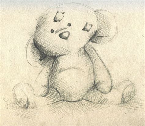 Sad Teddy Bear Drawing Image Drawing Skill