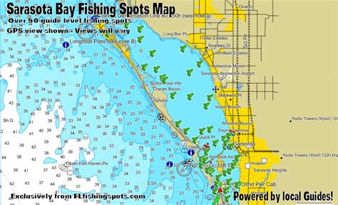Sarasota Bay Fishing Map And Fishing Spots Florida Fishing Maps And