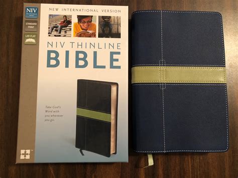 Personalized Niv Thinline Bible Blue Green Duotone Custom