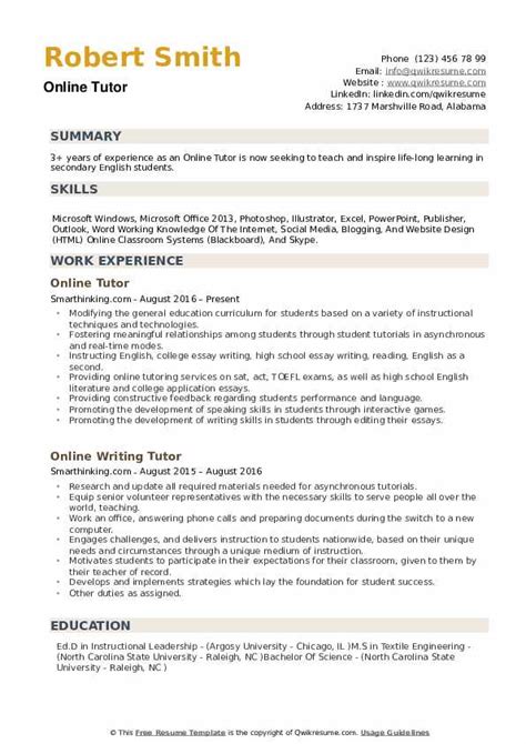 You can use them in any resume format: Online Tutor Resume Samples | QwikResume