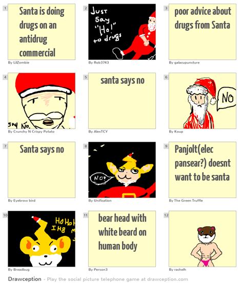 Santa Is Doing Drugs On An Antidrug Commercial Drawception