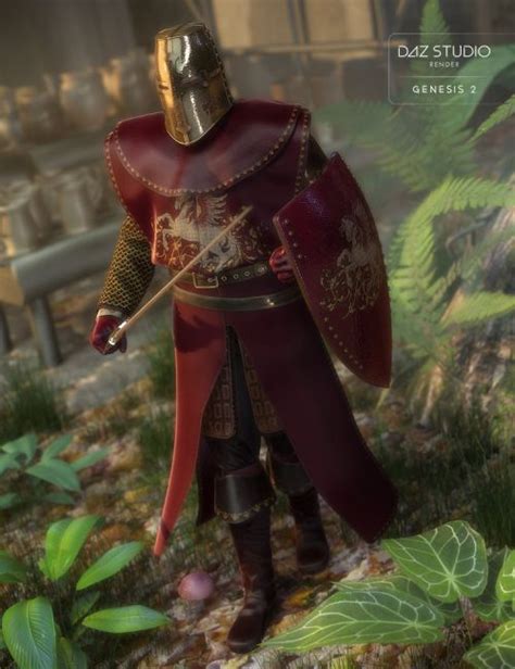 Knight Guard Round Table Textures 3d Models For Poser And Daz Studio