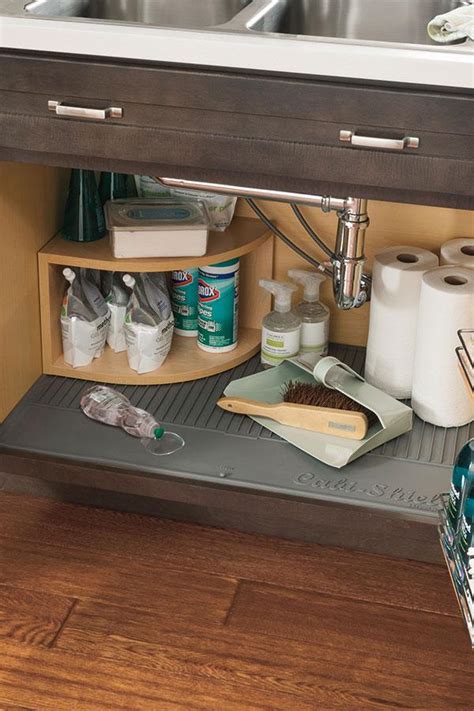 Ideal for storing large outdoor equipment and tools. Rubber Cabinet Mat for Your Sink Base Cabinet | Base ...