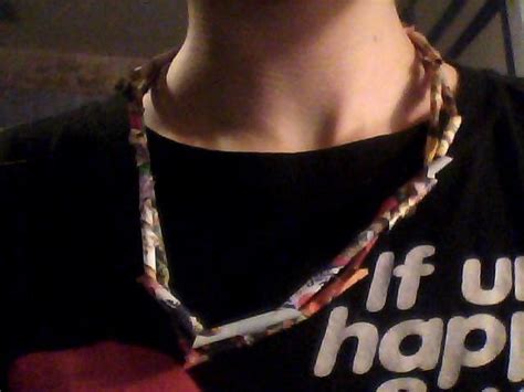 Eco Friendly Magazine Bead Necklace · How To Make A Magazine Necklace